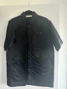 1017 ALYX 9SM Black Short-Sleeve Nylon Shirt Jacket